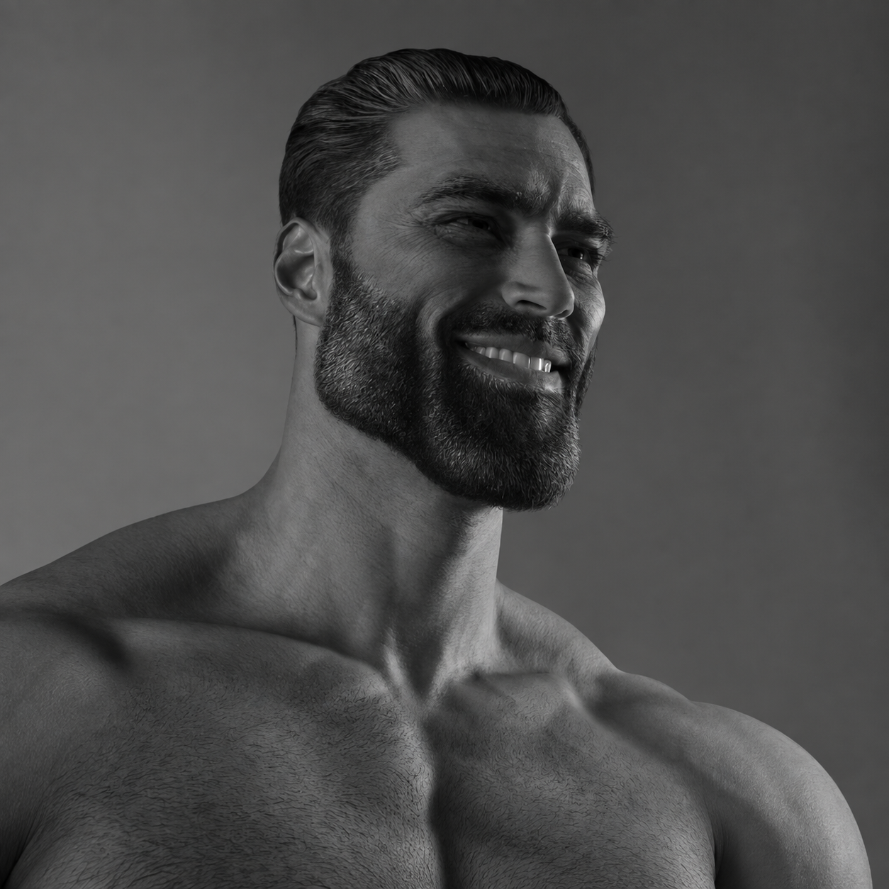 Gigachad embodying peak looksmaxxing